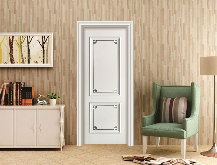 简欧扣线无漆木门
